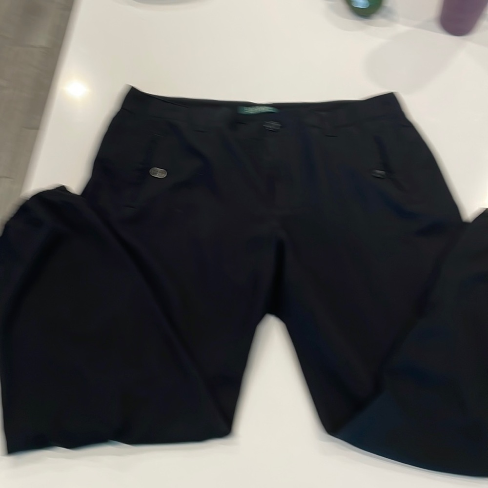 lauren ralph lauren black pants with elastic at ankles size 12